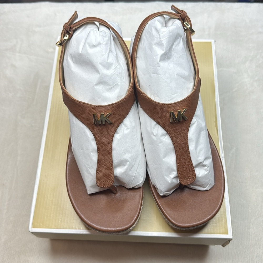 Michael Kors Women's Laney Thong Espadrille Wedge Sandals Size 7.5 - Picture 3 of 7